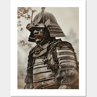 Soulful Samurai Detailed Portrait Of A Warrior In Traditional Armor Posters and Art